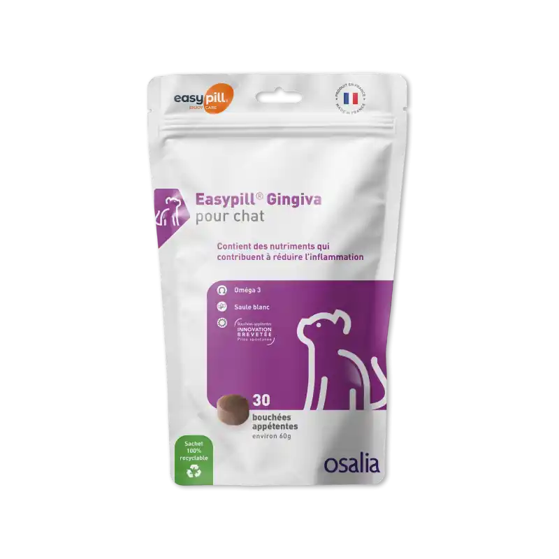 Envoi rapide | Osalia Easypill Gingiva - complément soin gencives chat