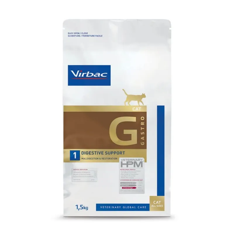 Livraison rapide - Virbac - Croquettes Veterinary HPM Gastro Digestive Support pour Chat