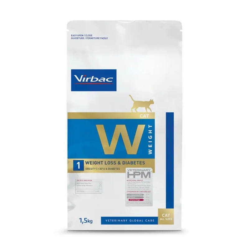 Prix doux | Virbac - Croquettes Veterinary HPM Weight Loss & Diabetes pour Chat