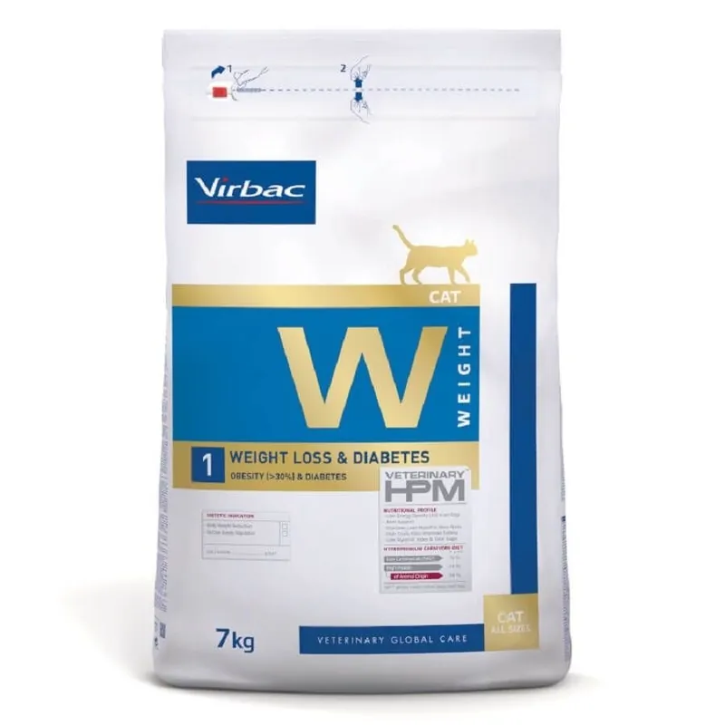 Nouvel arrivage - Virbac - Croquettes Veterinary HPM Weight Loss & Diabetes pour Chat