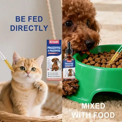 Fin de série - Gouttes probiotiques pour chiens et chats, soin quotidien doux, administration pratique, complément nutritionnel pour animaux de compagnie – 60 ml -- AKRACING