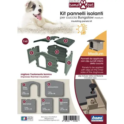 Affaire à saisir | Kit isolant pour niches en plastique "Bungalow" - Noir - Taille M - Livraison gratuite