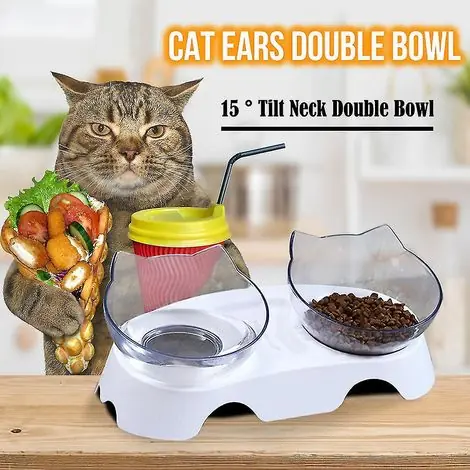Nouveau lancement - CREA Pet Dog Cat Slow Feed Protect Spine Bowl Drinking Protection Stomach Bowl