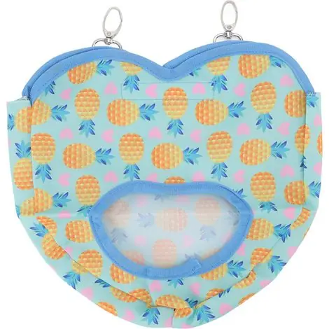 Cette semaine uniquement - Distributeur de Foin en Forme d‘Ananas pour Lapin - Sac Nourriture Suspendu Cœur pour Rongeurs