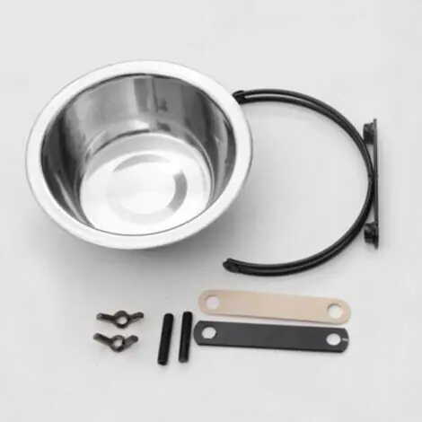 Gamelle pour chien, gamelle à suspendre pour animaux de compagnie anti déversement en acier inoxydable bols à eau amovibles pour chat, lapin, oiseau, bassin à nourriture [XL] - Premium