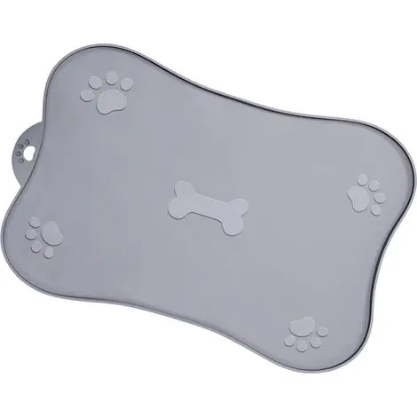 Prix réduit | Tapis pour gamelle de chien Shenrongtong, tapis de table en silicone en forme d‘os pour animaux de compagnie, tapis d‘alimentation antidérapant en silicone en forme d‘os pour petits chiens