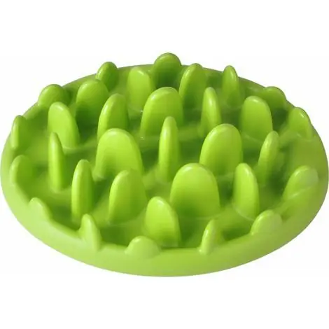 Super offre | Gamelle Anti-glouton Gamelle Interactif pour Chien Chat Gamelle Evite Manger Vite (Vert)