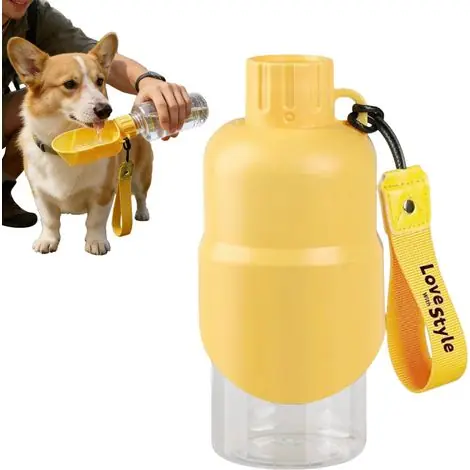 Bouteille d‘eau pour Animaux Récipient Portable avec gamelle Large Gourde de camping pour chat Pour chiot, chat, petites, grandes races, extérieur, randonnée, balade | Direct usine