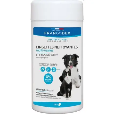 Lingettes nettoyantes multi-usages pour chien, chat et rongeur - Francodex | Dépêchez-vous