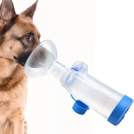 Nouveau en boutique | Inhalateur portatif pour animaux – Chambre aérosol pour chats et chiens – Matériaux médicaux PP et silicone – Indicateur de respiration