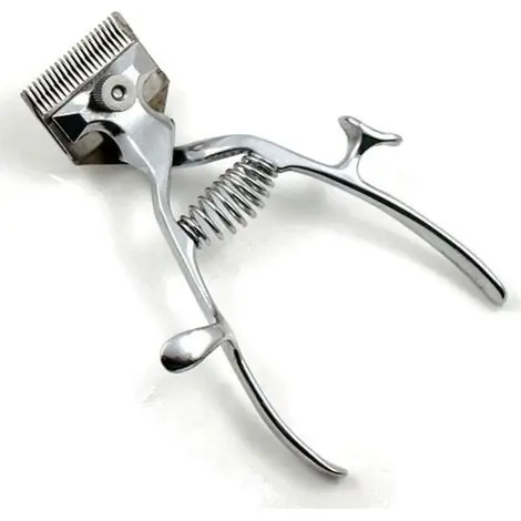 Tondeuse manuelle ultra-silencieuse pour animaux – Faible vibration – Ergonomique et hypoallergénique – Sûre avec peigne – Idéale chiens et chats – Couleur argentée - Nouvel arrivage