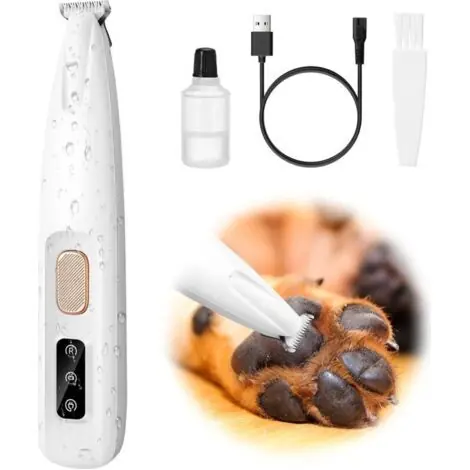 Préféré des clients | Tondeuse électrique pour pattes de chien, lame de 18 mm améliorée, avec écran LED, étanche et rechargeable.