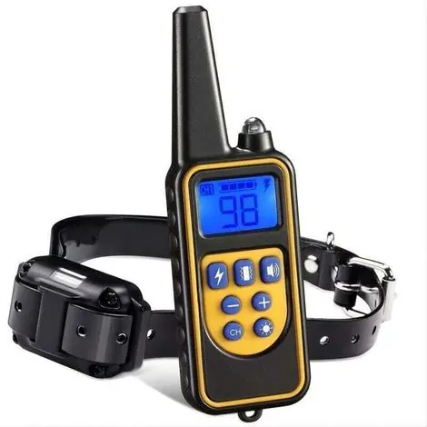 Collier de Dressage pour Chiens Rechargeable, Portée de 800m, avec Mode Vibration, Son, Choc Statique et Lumière, IPX67 Résistant à L’Eau, Adapté Aux Chiens de Petites et Moyennes Tailles - Disponible à la commande