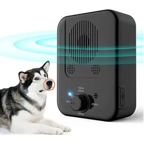 Prix réduit - Dispositif Anti-Aboiement Ultrason Rechargeable 3 Niveaux Dressage Chien 10M Arrêt Écorce Doux Animaux