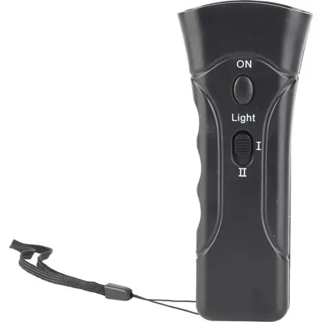 Anti-Aboiement Ultrason Double Corne pour Chiens - Appareil de Contrôle et de Dressage Portable avec LED - Noir - ABS - 128g - Remise supplémentaire