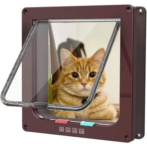 Chatière, chatière, chatière marron, (28,524,55,5 cm), adaptée aux chats, chatons et chiots | Tout juste disponible