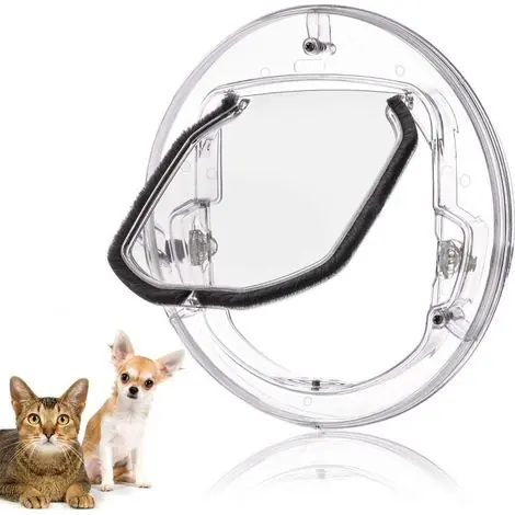 Magnetische Katzenklappe für den Innenbereich, Katzentür 30 x 30 x 4 cm, transparent - Promotion