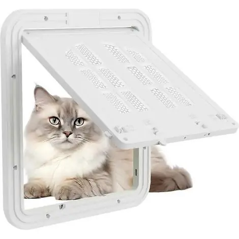 Bonne affaire - Porte pour animaux de compagnie, verrouillable, battant de porte intérieur, porte-fenêtre pour chat, moustiquaire pour chat, barrière, moustiquaire pour porte coulissante, insert pour chatière pour ch