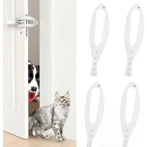 Lot de 4 loquets pour chatière , 5 tailles réglables, sangle de 6,35 à 15,22 cm de large - Produit tendance