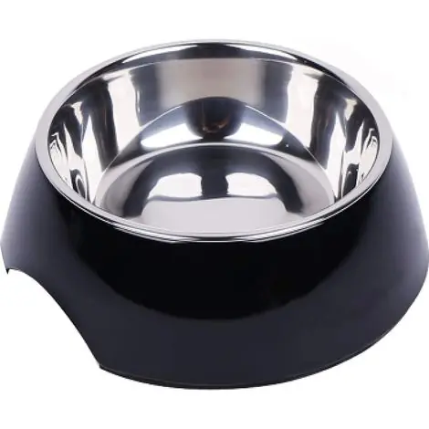Préféré des clients | Gamelle, Pour chiens et chats, Gamelle pour chat en acier inoxydable, 200ML - le noir