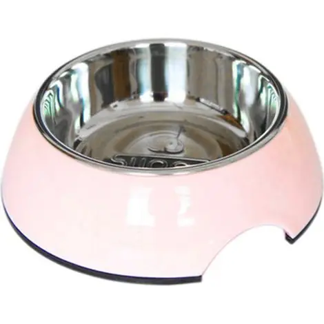 Gamelle, Pour chiens et chats, Gamelle pour chat en acier inoxydable, 380ML - rose - En stock