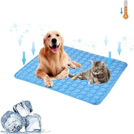 Offre flash - Tapis rafraîchissant pour chien - Bleu, XL, 150 x 100 cm - Tapis rafraîchissant pour chat - auto-rafraîchissant - Tapis rafraîchissants pour chiens et chats - Convient aux chiens et chats à la maison