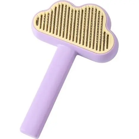 (Violet)Brosse pour Chiens et Chats - Noname - Autonettoyante - Ergonomique - Violet - 10.6x17.2CM | Satisfait ou remboursé