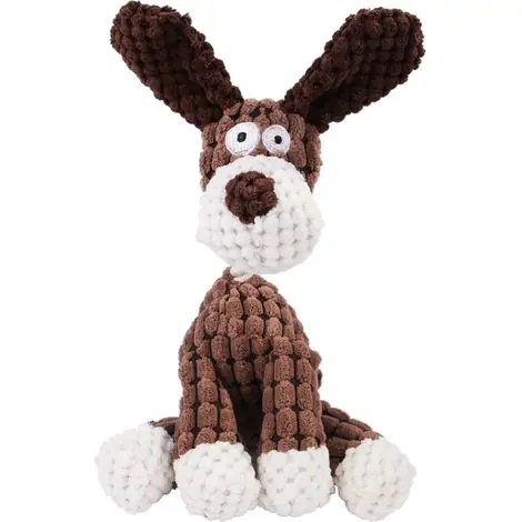 Achetez en ligne - Donkey Corduroy Chien Dentition Jouet Sonore Résistant Usure Animaux Rempli Accessoires Dressage