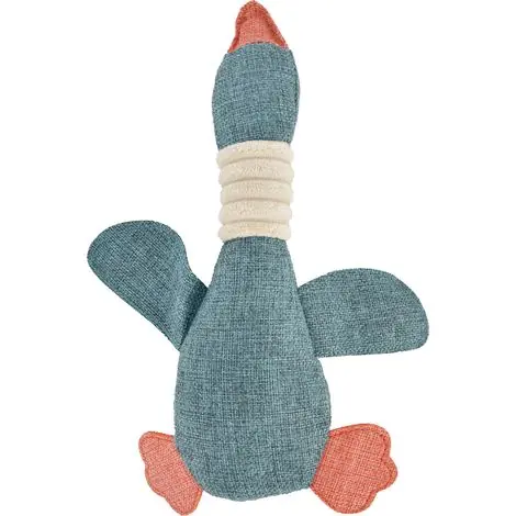 Chien jouet canard forme mignon mordant mastication nettoyage dentaire accessoire d‘entraînement 30cm bleu - Disponible