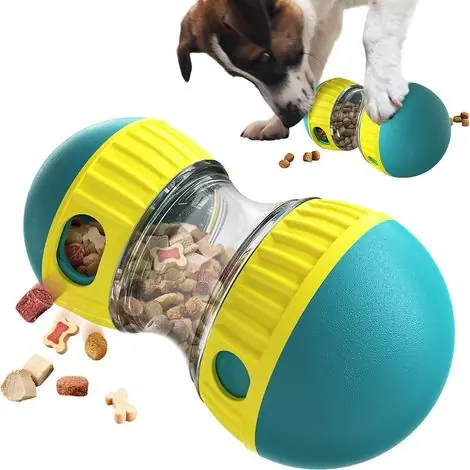Préféré des clients | Jouet interactif pour chien - Distributeur de friandises et de croquettes, jeu de réflexion, mangeoire, boule de nourriture - pour chiens qui aiment mâcher, vert