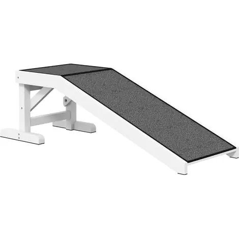 Rampe antidérapante pour chien jusqu’à 30 kg 125x40x35,5 cm blanc gris | Recommandé