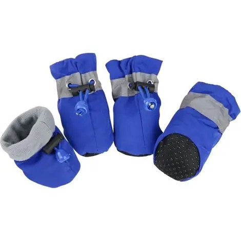 4 pièces/Ensemble imperméable Hiver Chien Chaussures Anti-dérapant Pluie Neige Bottes Chaussures épais Chaud pour Petits Chats Chiot Chiens Chaussettes Chaussons - Aujourd'hui seulement