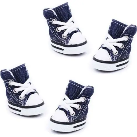 Chaussures Pour Chiens De Compagnie Baskets En Toile De Sport Quatre Saisons Chaussures Chaudes Pour Petits Chiens À Semelles Souples - Quantité limitée