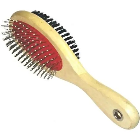 Tendance - Brosse à Carder En Bois Double Face Pour Animaux Chien Chat Enlever Les Poils Morts