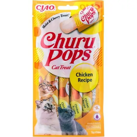 Économisez maintenant | INABA CHURU POPS - FRIANDISES À MAIN POUR CHATS - DÉLICIEUX, SAVOUREUX SNACKS POUR CHATS - POULET EU712