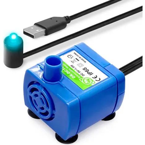 Premium | Mini pompe Submersible 1.5 l/H, DR-DC160 W, USB DC 5V, distributeur d‘eau pour animaux de compagnie, pompes à eau