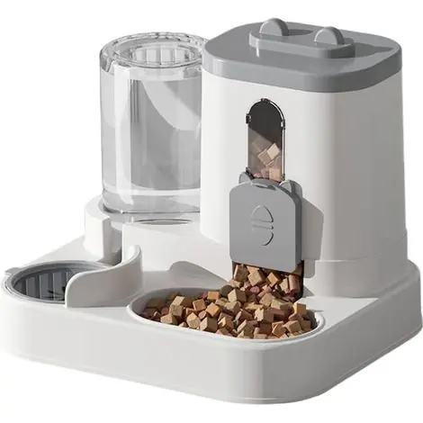 Distributeur Croquettes Chat, Abreuvoir et alimentateur Automatique pour Chats, Chiens, Mangeoirs et Abreuvoirs,1L et 300ml | Offre du jour