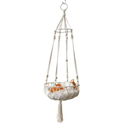 Hamac suspendu pour chat - Lit pour chat d‘intérieur Nid de balanoire pour chat Cadeaux pour les amoureux des chats - Remise supplémentaire