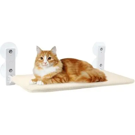 Hamac pour Chat 52 x 30 cm, Lit pour Chat, Fenêtre, Tapis Réversible, jusqu‘à 18 kg - Déstockage