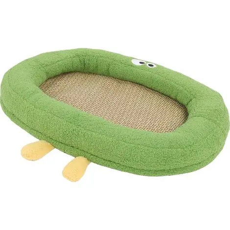 Decdeal Lit rafraîchissant pour chat, ovale, polyvalent, doux, pour animaux de compagnie, coussin de couchage frais pour la maison et le magasin, été | Derniers jours