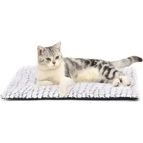 Tapis Chauffant pour Chat et Chien 60x45 cm, Coussin Auto-Chauffant sans Électricité ni Batteries, Couverture Lavable et Antidérapante-KZQ | Prix spécial