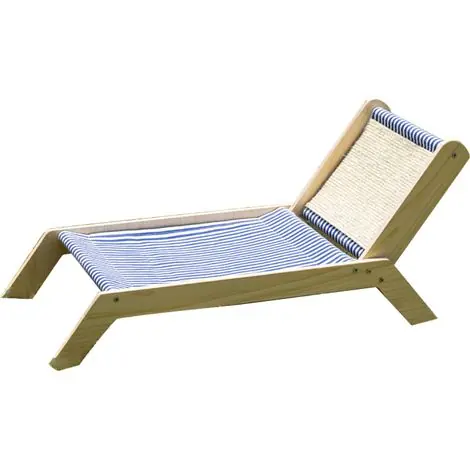 Bien noté - Chaise de plage pour chat, lit surélevé d‘été toutes saisons avec grattoir en sisal pour extérieur et intérieur.