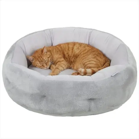 Offre limitée - Arbre à chat Lit rond pour chat réversible avec rebord de soutien