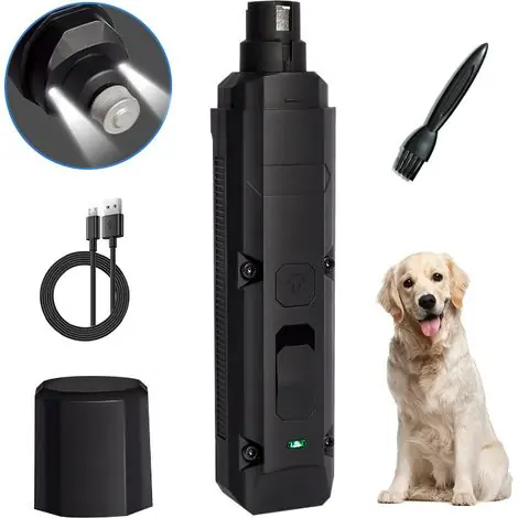 Prix doux | Coupe-ongles électrique pour animaux de compagnie 8000RPM avec lumière LED