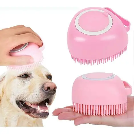 Brosse pour bain de chat et de chien, brosse de toilettage pour chien, nettoyeur de pattes anti-mue, distributeur de shampoing et de savon, brosse de massage, douche moussante, lave-pattes autonettoya | Prix promo
