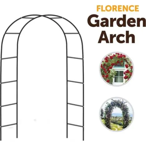 Coup de cœur des clients | Arche de jardin - Générique - Vintage 2,4m - Métal robuste pour rosiers et plantes grimpantes, décoration extérieure élégante et durable
