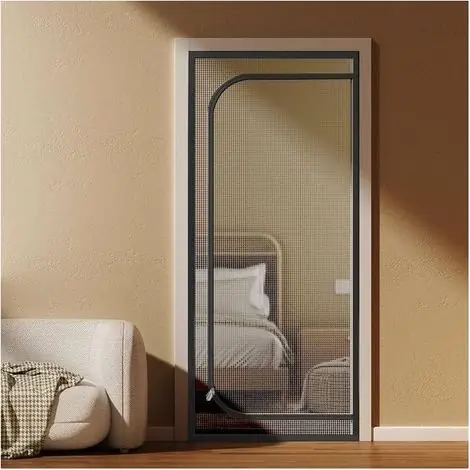 Chatière pour balcon, en tissu moustiquaire anti-animaux, 95 x 210 cm, noire - Prix mini