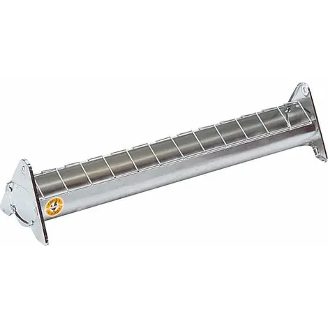 Très apprécié des clients - Mangeoire en acier galvanisé à grille mobile 50 cm pour 20 poussins – Conception robuste en tôle – Accès facile à la nourriture – Chick‘A